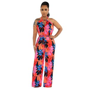 CUSTOM Manufacture of Halter Sleeveless Long Jumpsuits in various fabrics and styles